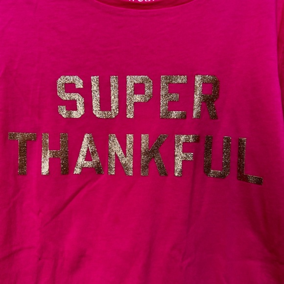 CrewCuts Long Sleeve Pink “Super Thankful” T-Shirt. Size L (10-11) - Picture 2 of 3